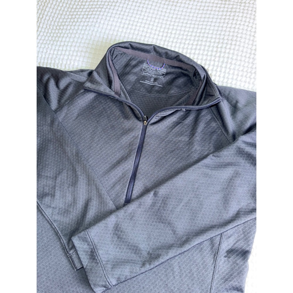 Patagonia Capilene Midweight Top Womens S Gray Quarter Zip Base Layer